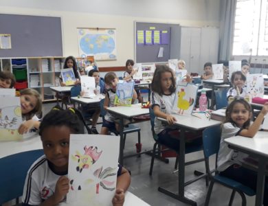 Alunos dos 2ºs anos do EF1 estão trabalhando fábulas nas aulas de Português